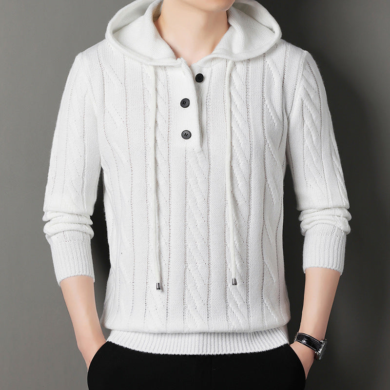 Herren Kapuzenpullover mit strukturierter Strickoptik Aliams