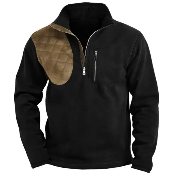 Herren funktionale Sweatjacke mit Stehkragen Aliams