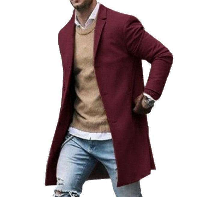 Herren schicker, taillierter Longcoat Aliams