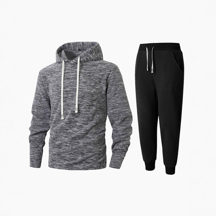 Herren Fleece-Kapuzenpullover und Jogginghose Set Aliams