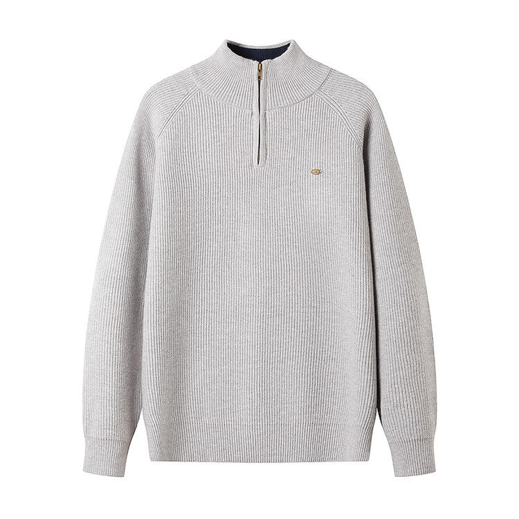 Herren Strickpullover mit halbem Reißverschluss Aliams