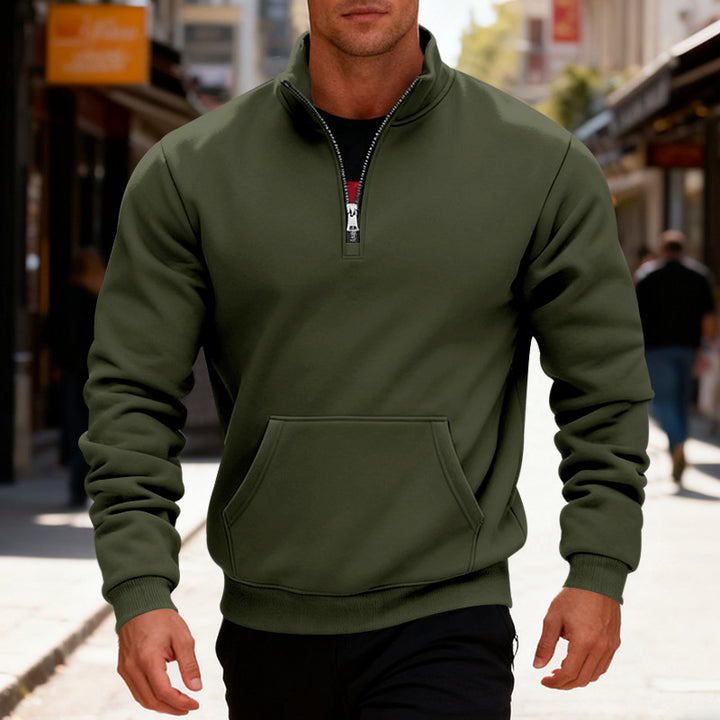 Herren Fleecejacke mit halbem Reißverschluss Aliams