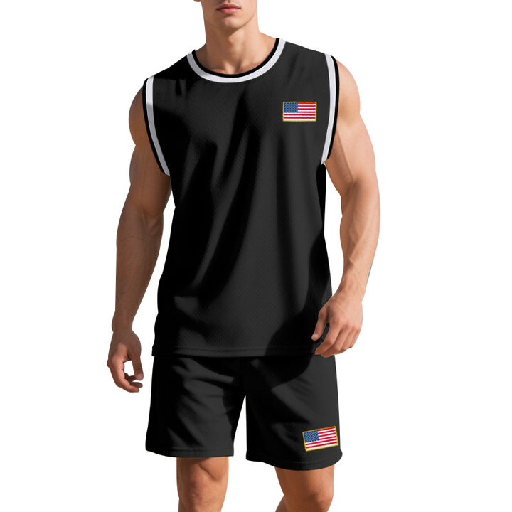 Herren Sportanzug mit ärmellosem Oberteil und Shorts Aliams