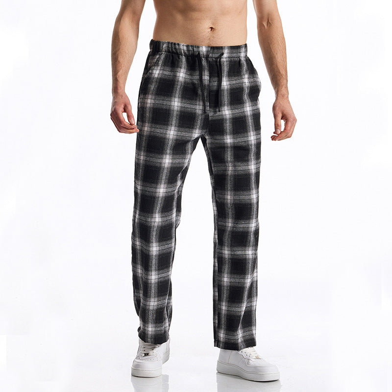 Herren bequeme Freizeithose mit Karomuster Aliams