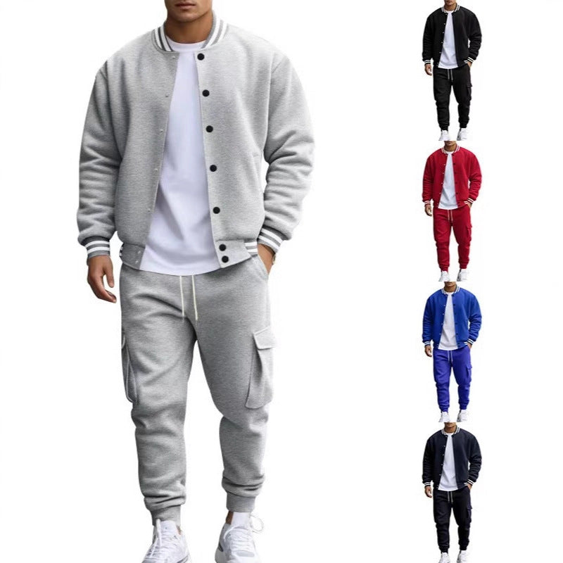 Herren bequemer und stilvoller Sweater und Jogginghose Set Aliams