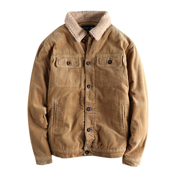 Herren Cordjacke mit kuscheligem Futter und praktischen Taschen Aliams
