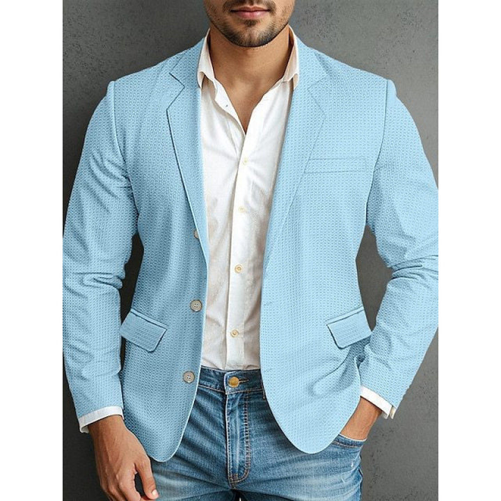 Herren eleganter Blazer mit strukturiertem Design und praktischen Taschen Aliams