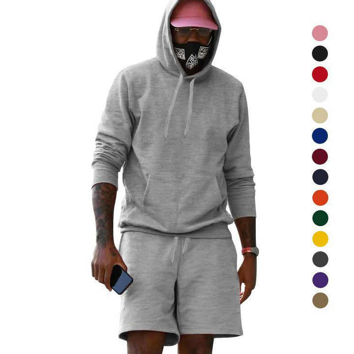 Herren sportliches Hoodie und Shorts Set Aliams