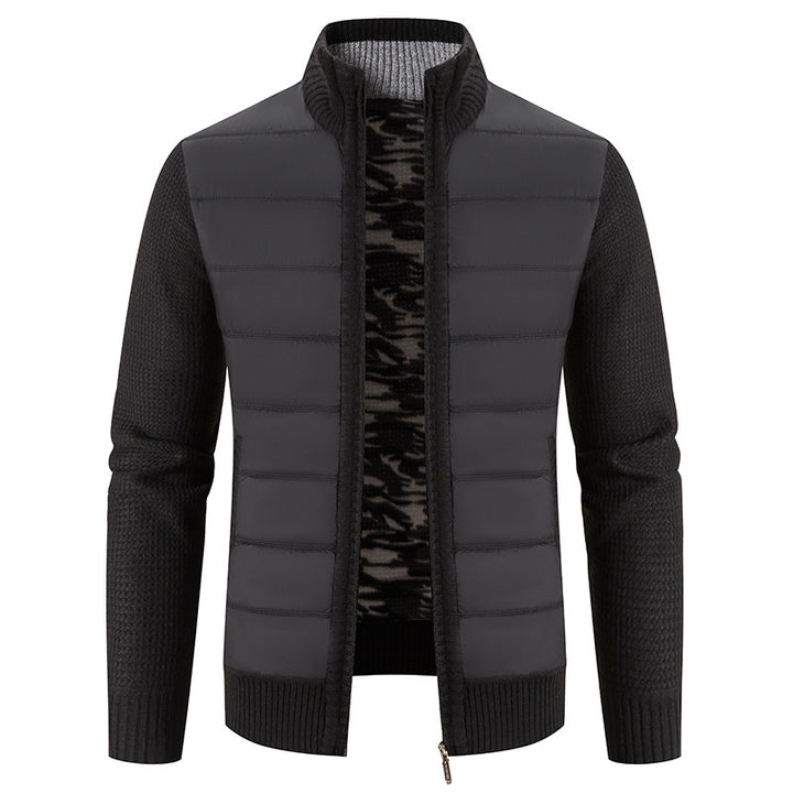 Herren hybride Steppjacke mit modischem Strickdesign Aliams