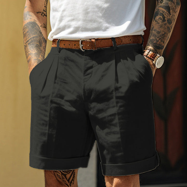 Herren Shorts aus atmungsaktivem Leinen mit praktischem Taschen-Design Aliams
