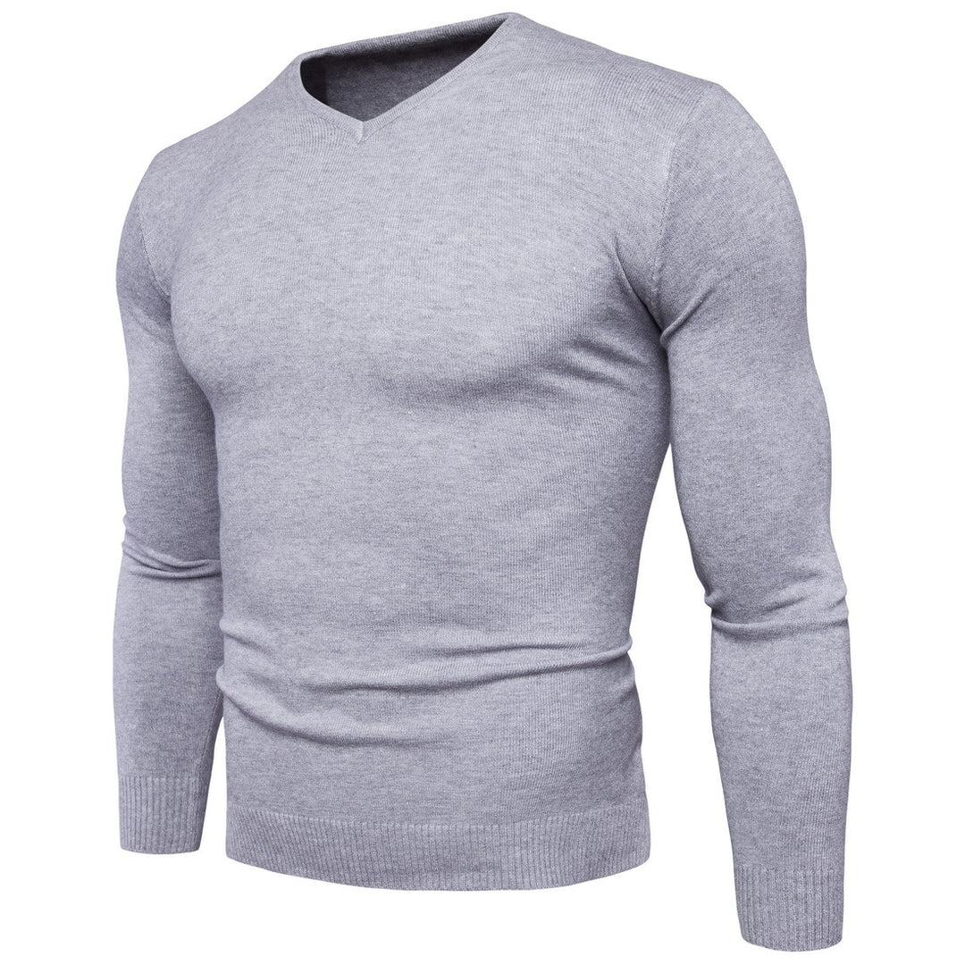 Herren feiner V-Ausschnitt Pullover aus hochwertiger Baumwolle Aliams
