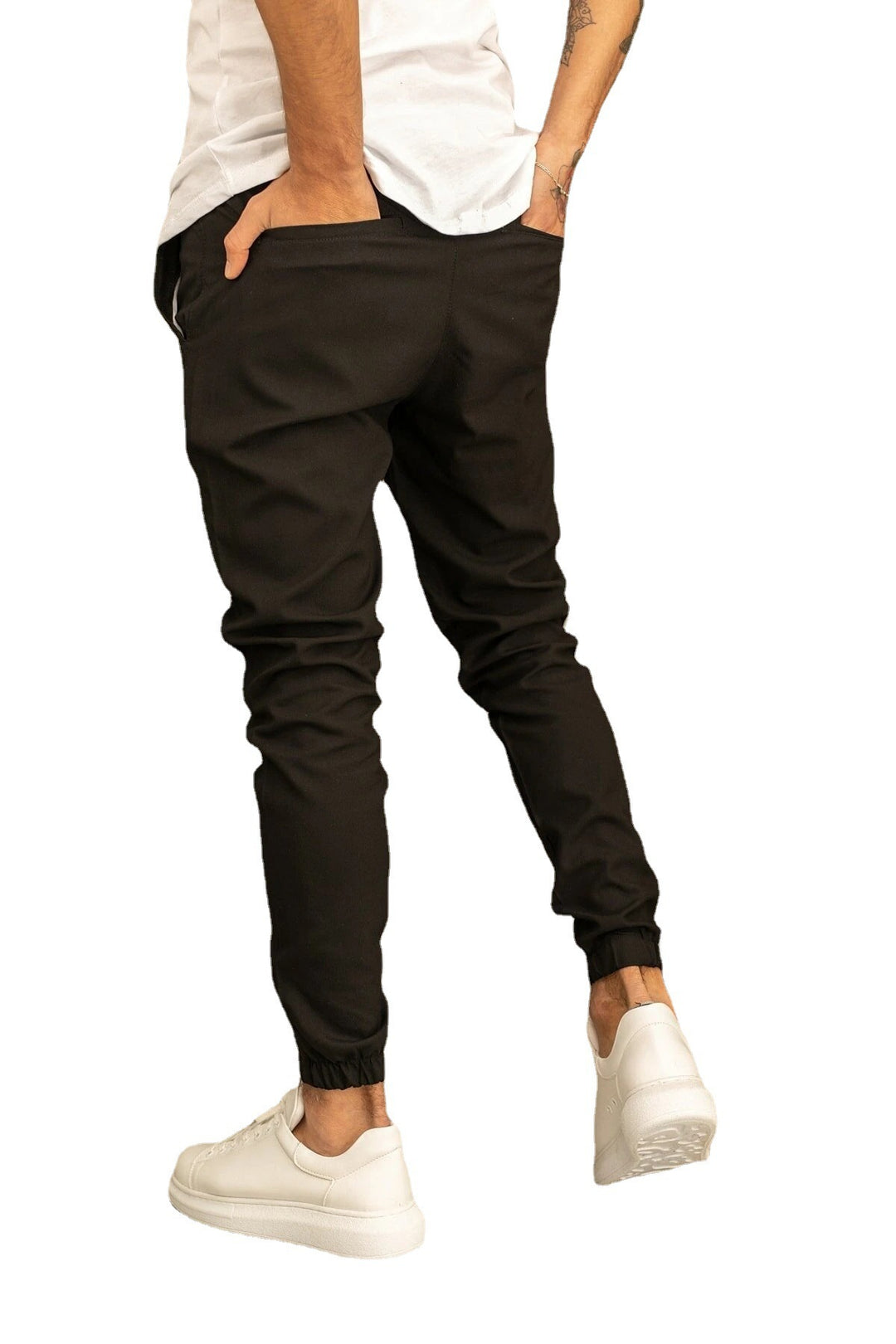 Herren Sportliche Freizeithose mit elastischem Bund und seitlichen Taschen Aliams