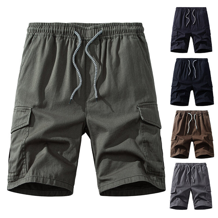 Herren Cargo-Shorts mit elastischem Bund und praktischen Seitentaschen Aliams