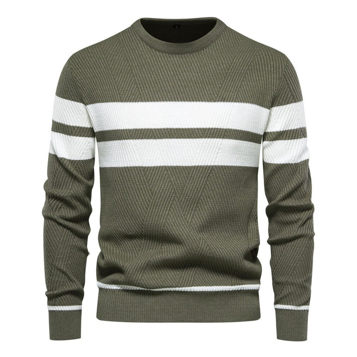 Herren strukturiertes Sweatshirt mit modernen Streifen Aliams