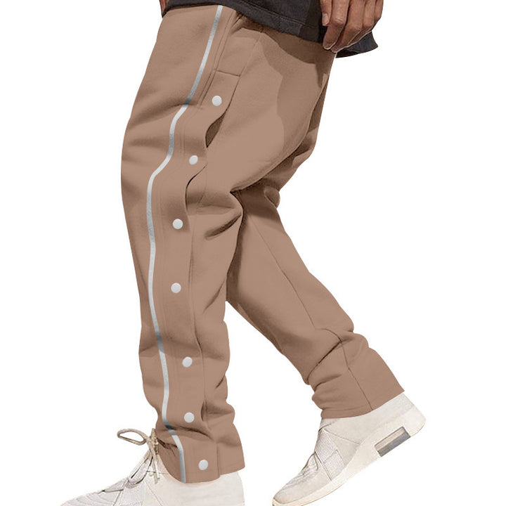 Herren Cargohose mit Druckknopfdetails und elastischem Bund Aliams