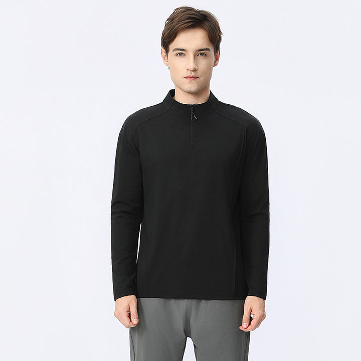 Herren Funktionsshirt mit Reißverschluss und atmungsaktiver Stofftechnologie Aliams