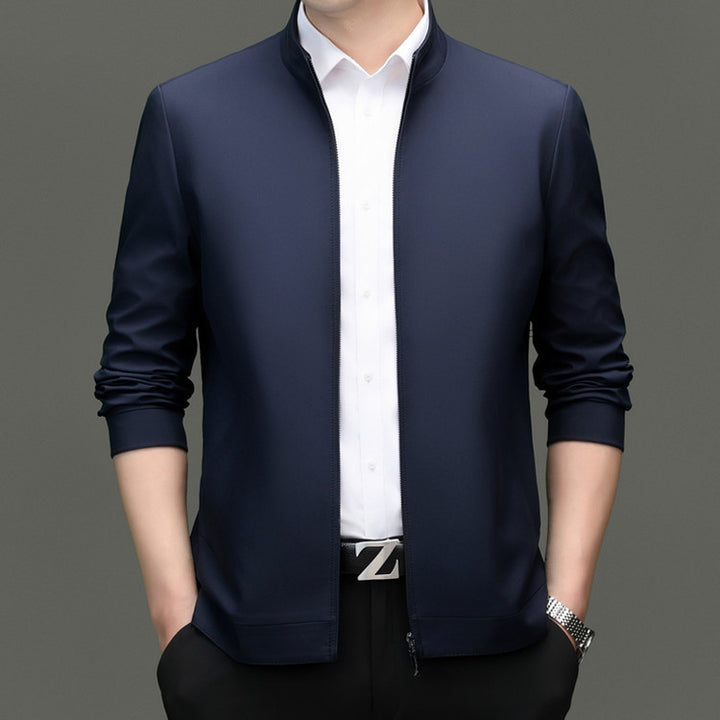 Herren elegante Übergangsjacke mit modernem Stehkragen Aliams