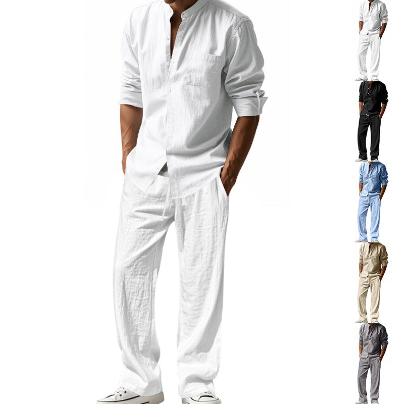 Herren luftiges Hemd- und Hosen-Set Aliams