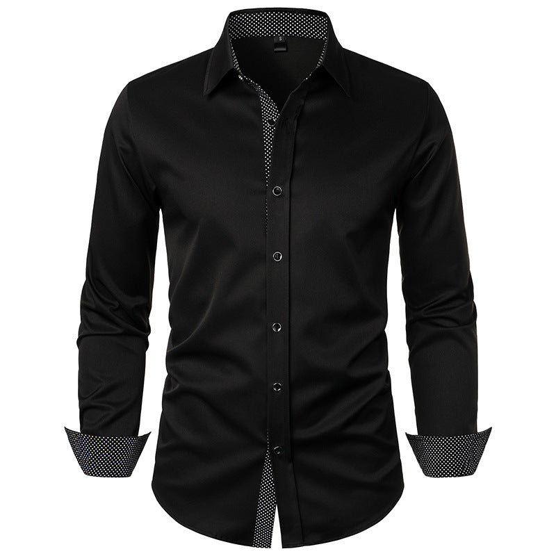 Herren elegantes Sommerhemd mit polierten Druckdetails Aliams