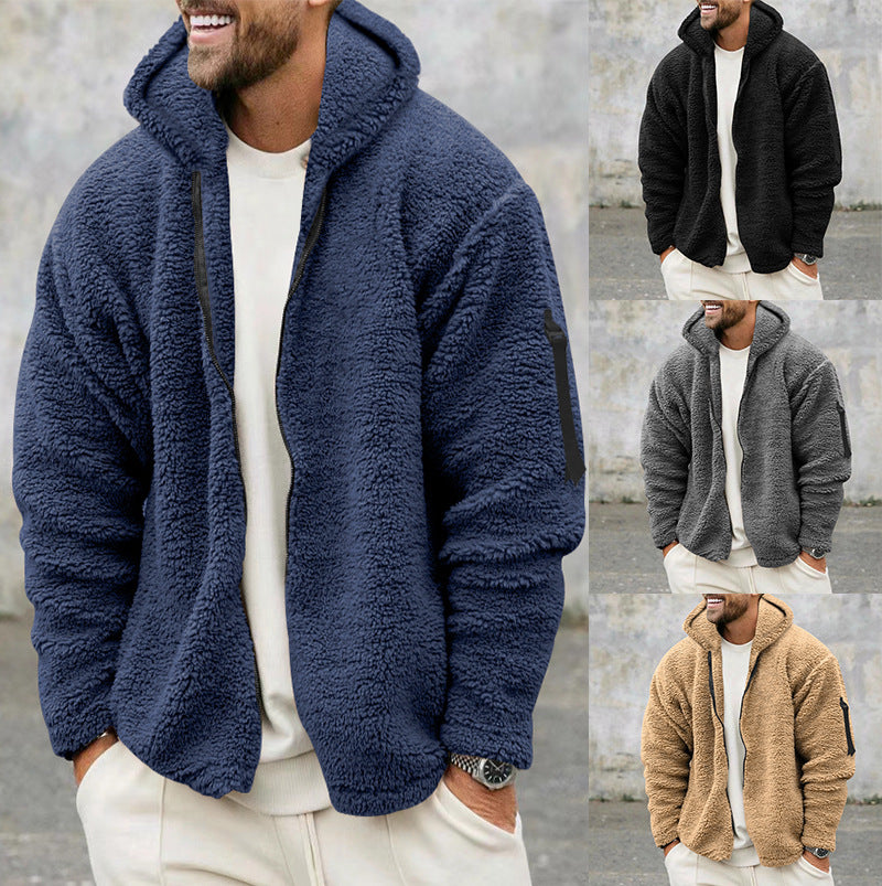 Herren Fleecejacke mit Kapuze Aliams