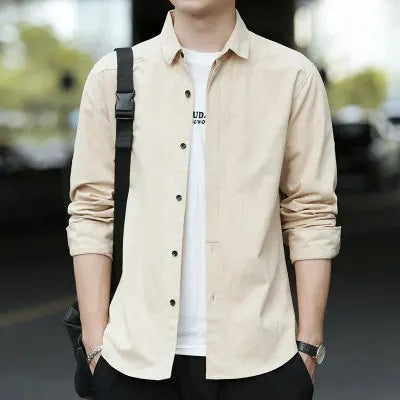 Herren klassische Langarmhemd Aliams