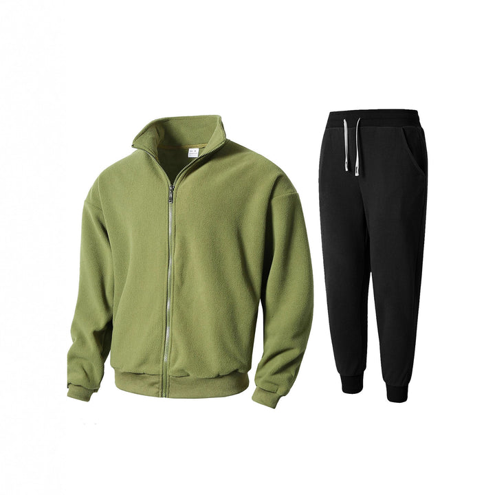 Herren Fleecejacke und Jogginghose Set Aliams