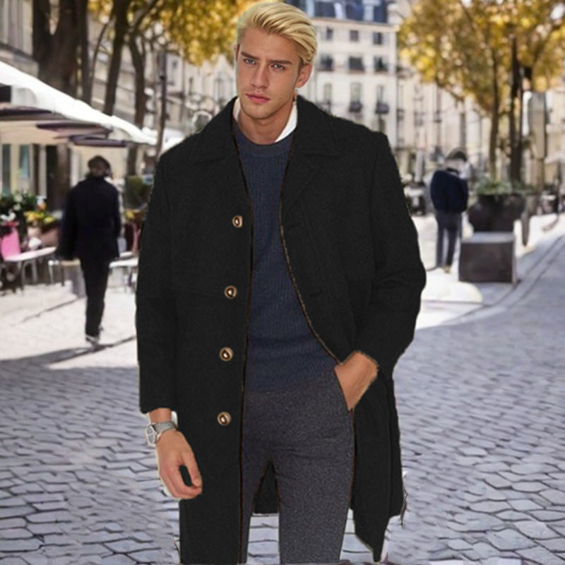 Herren eleganter Wollmantel Aliams