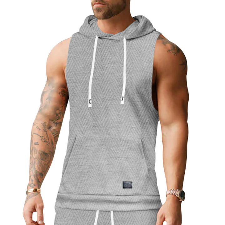 Unisex ärmelloses Kapuzenshirt mit Struktur Aliams