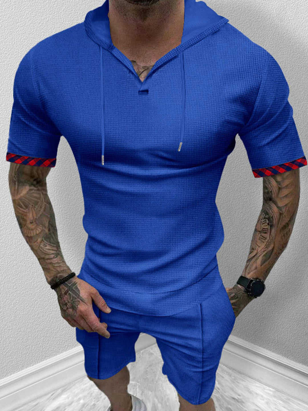 Herren Sportliches Kurzarm-Hoodie von Aliams