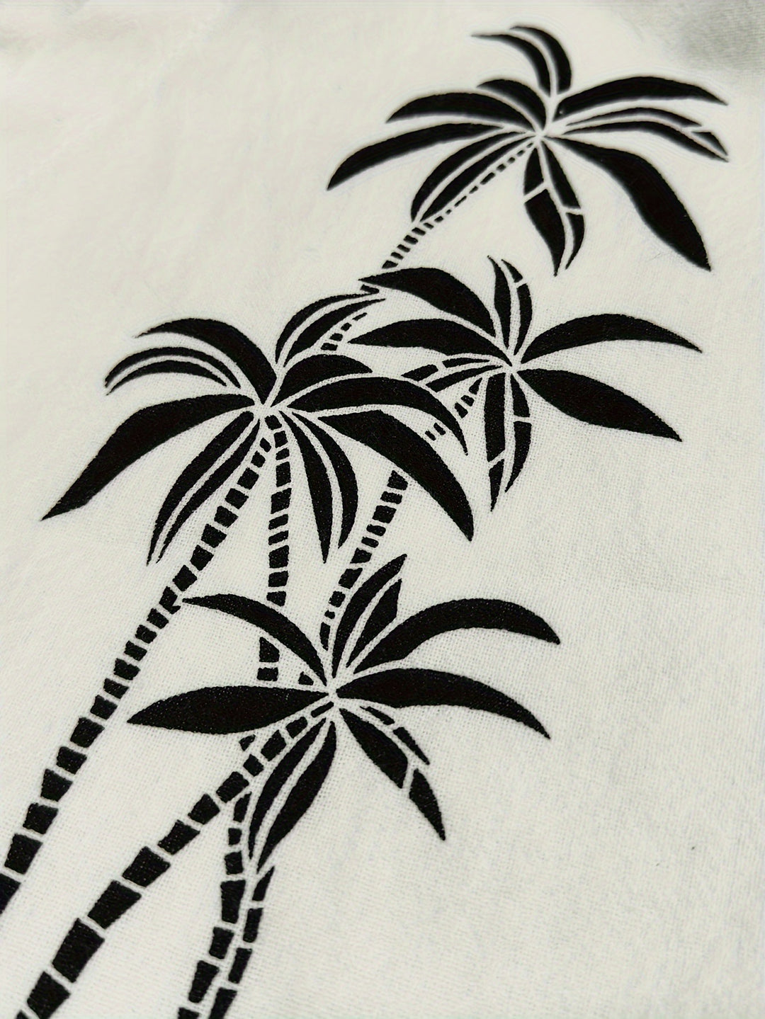 Herren entspannte Strandhose mit Palmendruck Aliams