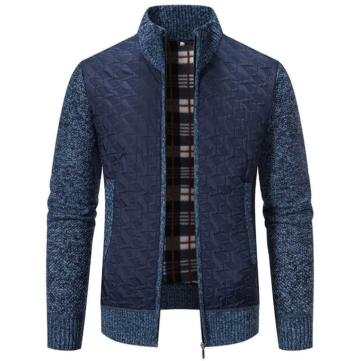 Herren Übergangsjacke mit hohen Kragen und gesteppter Innenseite Aliams