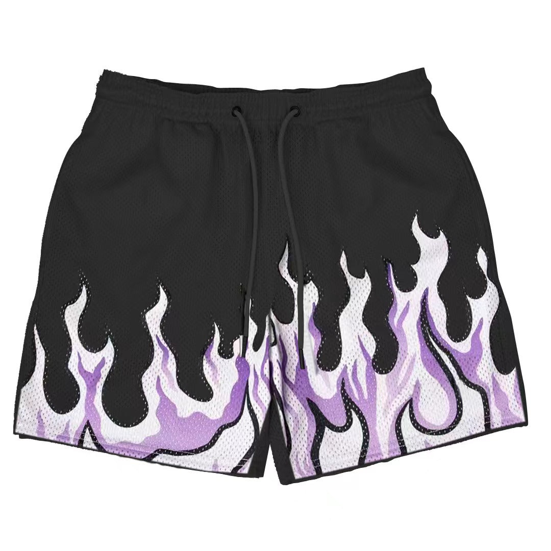 Männer Flame-Grafik Sport Shorts Aliams