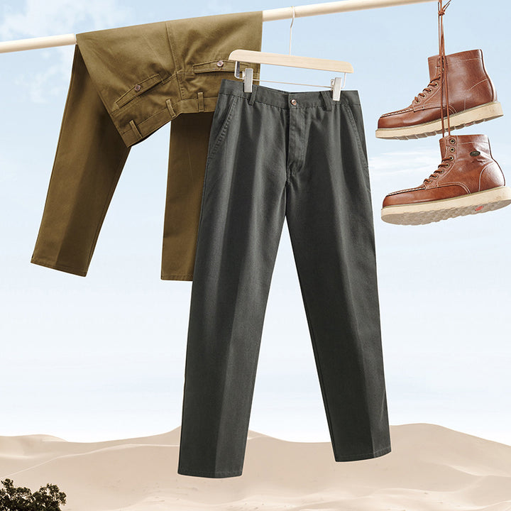 Herren schicke Freizeit-Hose mit elastischem Bund und bequemen Taschen Aliams