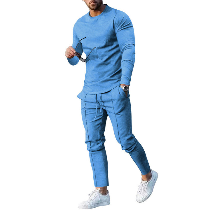 Herren Funktionales Langarmshirt und bequeme Jogginghose Set Aliams