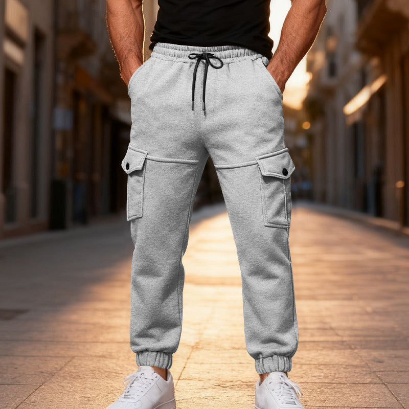 Herren Cargo-Jogginghose mit elastischem Bund und praktischen Seitentaschen Aliams