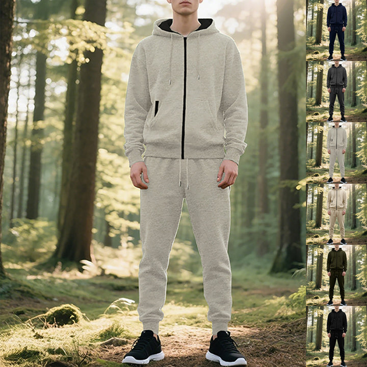 Herren Sportanzug mit stylischem Kapuzenpullover und bequemen Jogginghosen Aliams