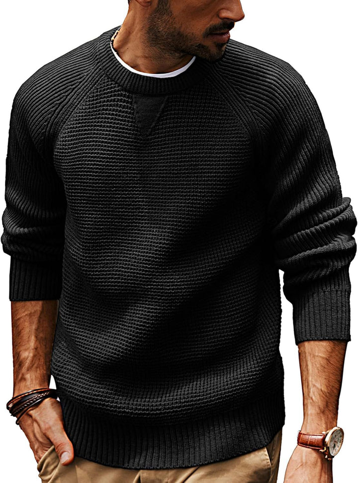 Herren Klassischer Strickpullover mit strukturiertem Muster Aliams