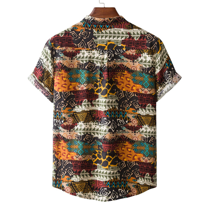 Herren Kurzarmhemd im kreativen Ethno-Design Aliams