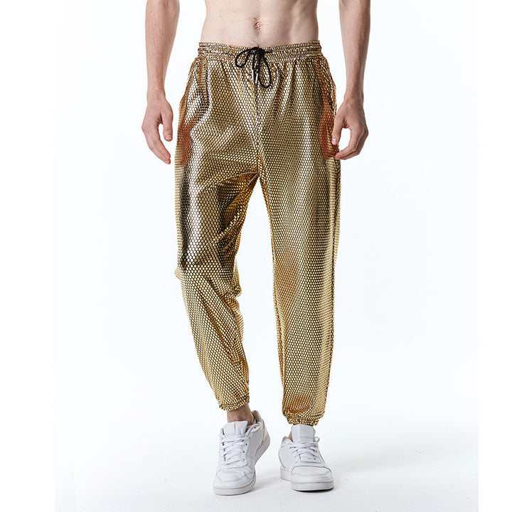 Herren futuristische Mesh-Hose im angesagten Metallic-Look Aliams