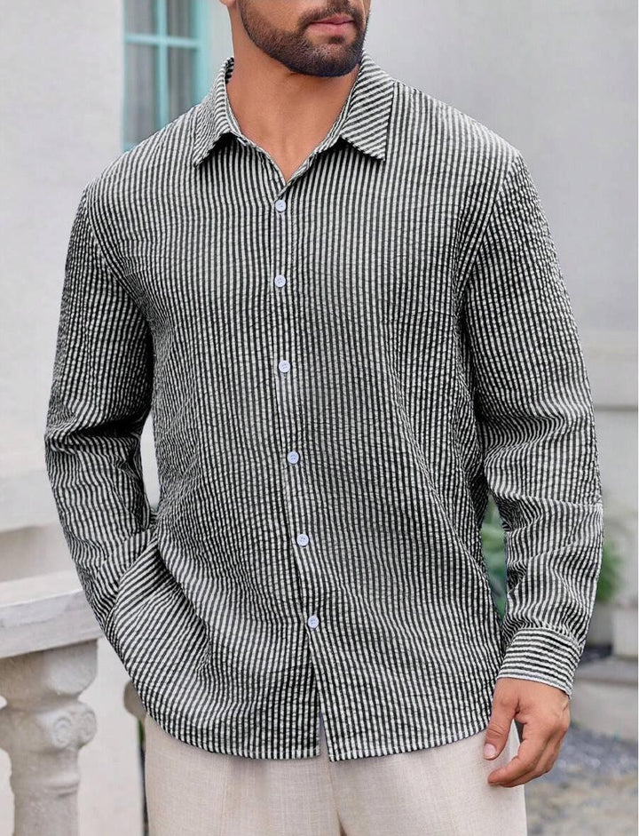 Herren Hemd mit schmalen Streifen Aliams