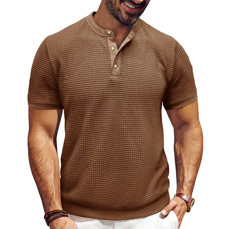 Herren Kurzarm-Shirt mit Knopfleiste Aliams