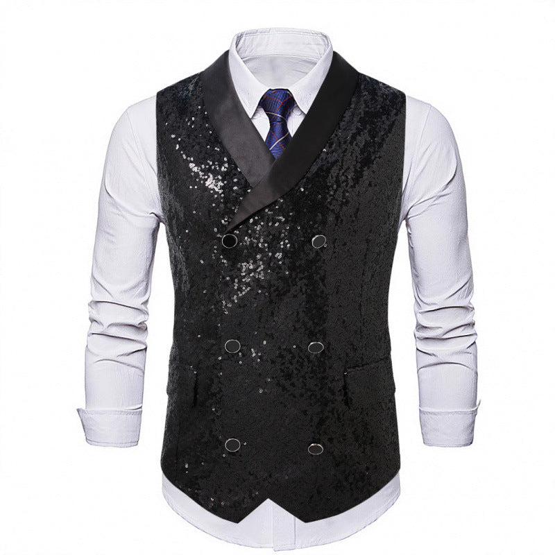 Herren Extravaganter Paillettenveste Aliams