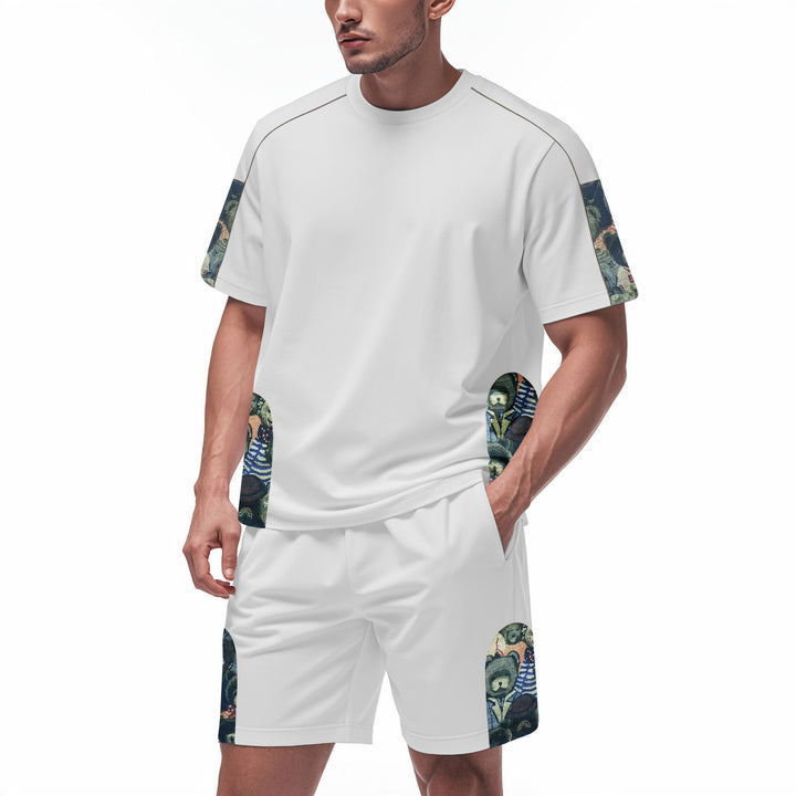 Herren Sportliches Freizeitset mit stylischem Print Aliams