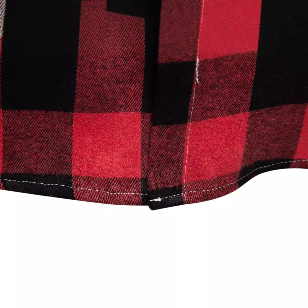 Herren Karohemden mit Kapuze Aliams