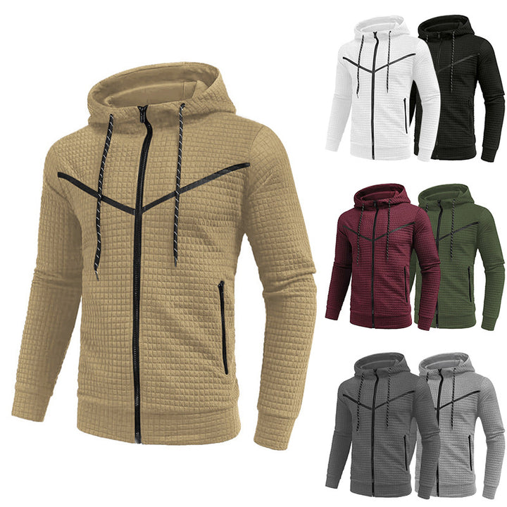Herren stylische Jacke mit strukturiertem Design und praktischem Reißverschluss Aliams