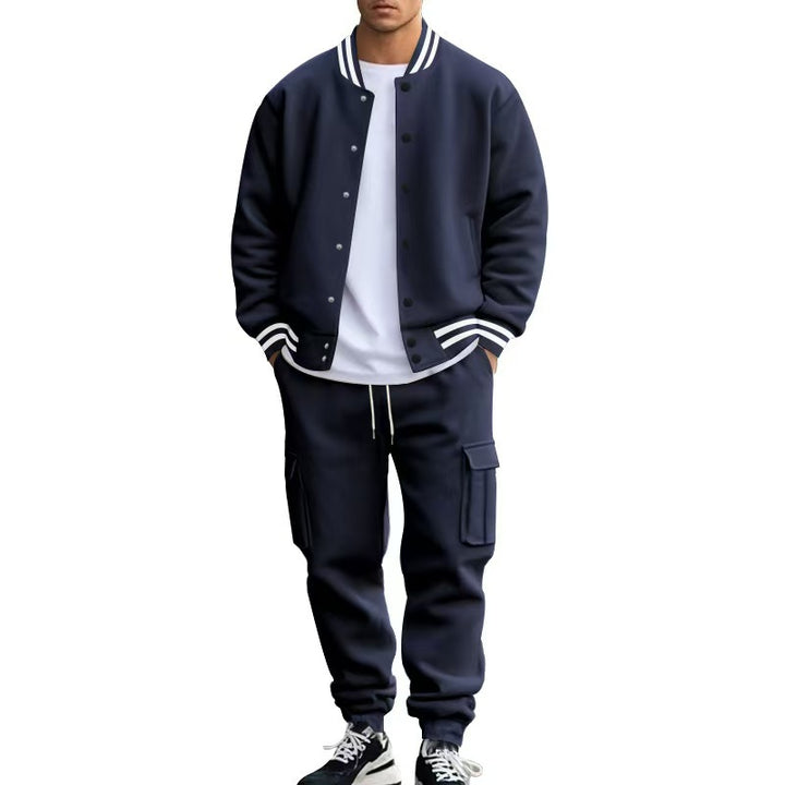 Herren bequemer und stilvoller Sweater und Jogginghose Set Aliams