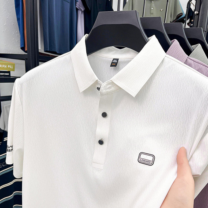 Herren Freizeit Polohemd mit strukturiertem Gewebe Aliams