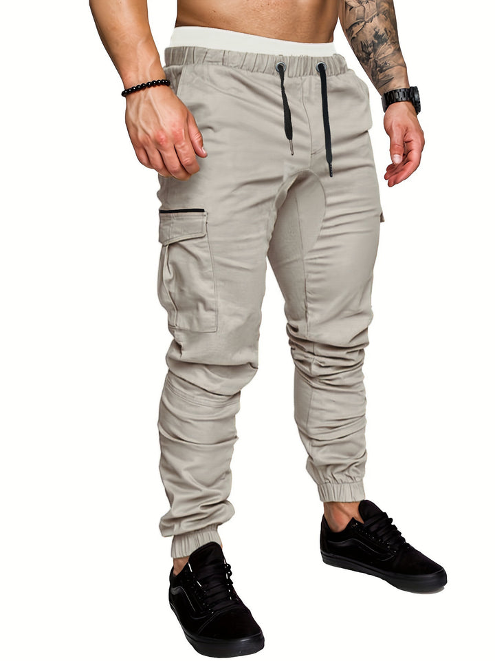 Herren Cargo-Hose mit elastischem Bund und praktischen Taschen Aliams