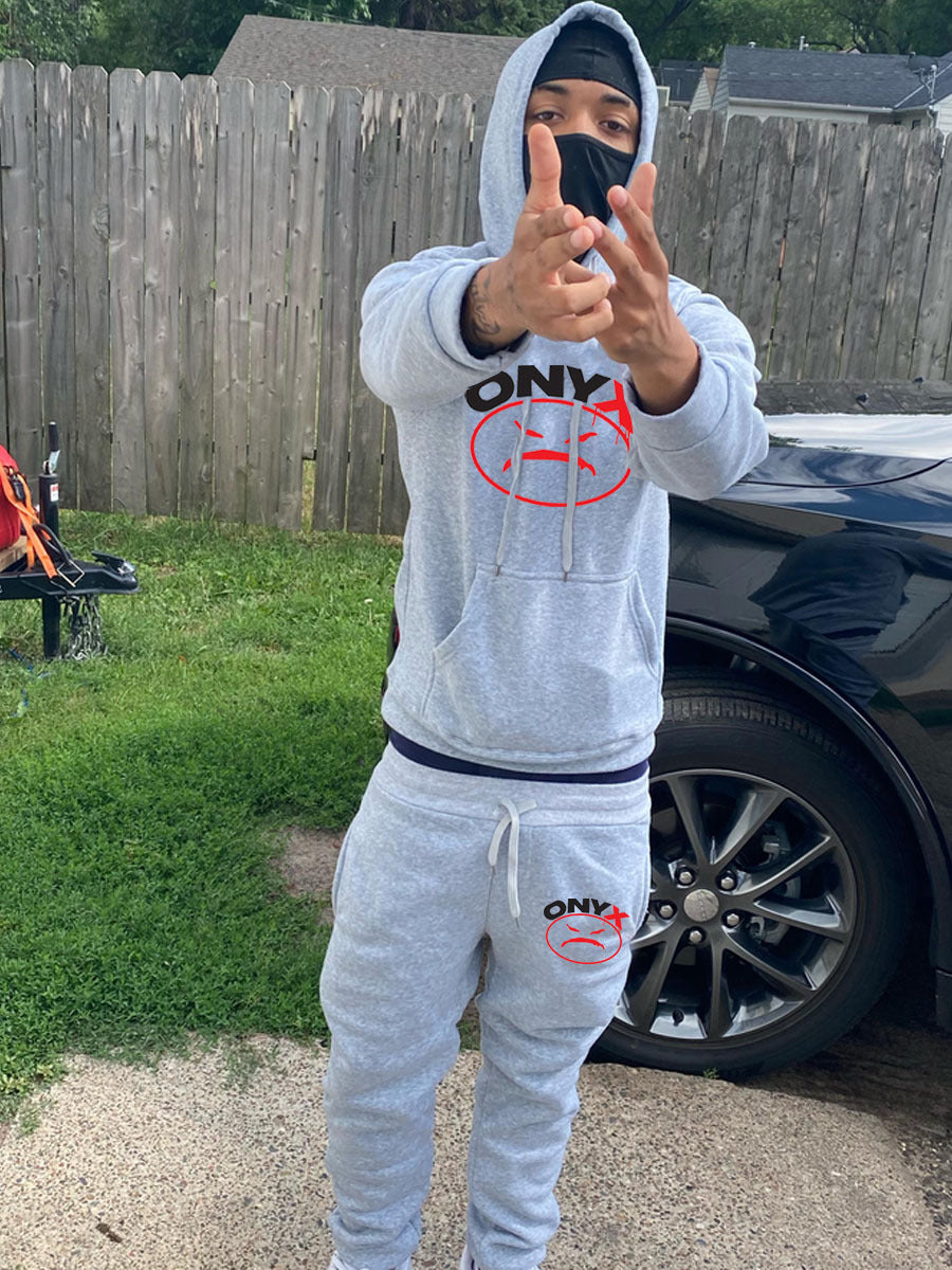 Herren Hoodie- und Jogginghose-Set mit markantem Grafikdesign Aliams