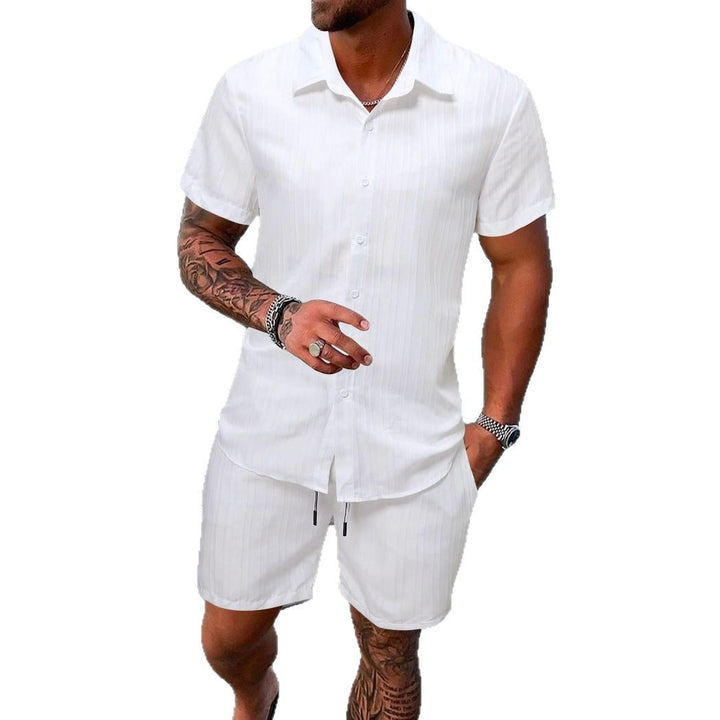 Herren Kurzarm-Shirt mit strukturiertem Design Aliams